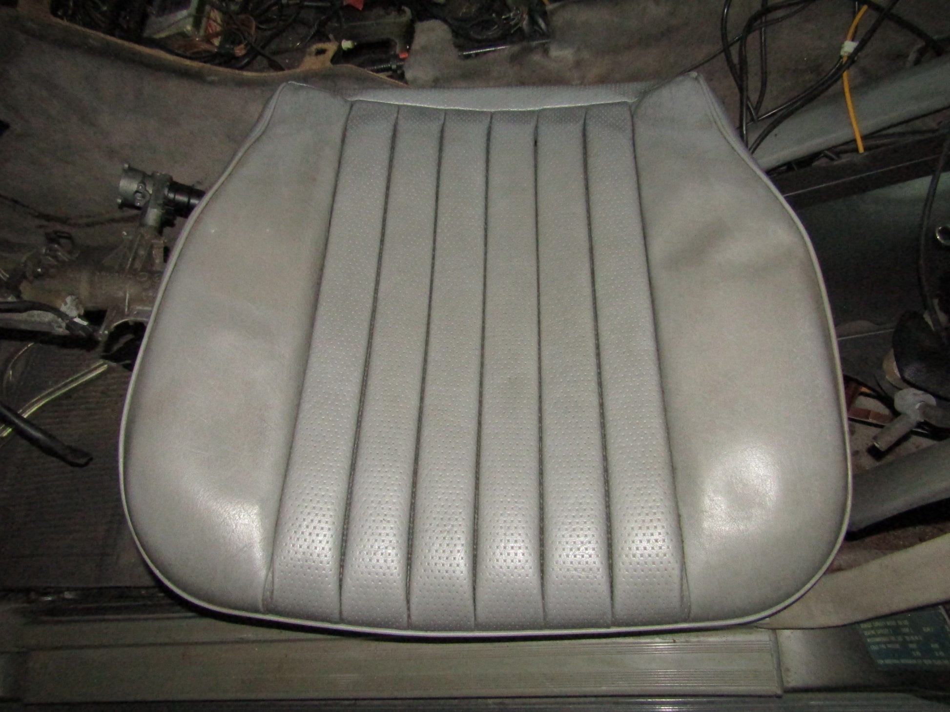 86-93 Mercedes Benz 300E OEM Front Bottom Seat Leather Skin Cover - Right