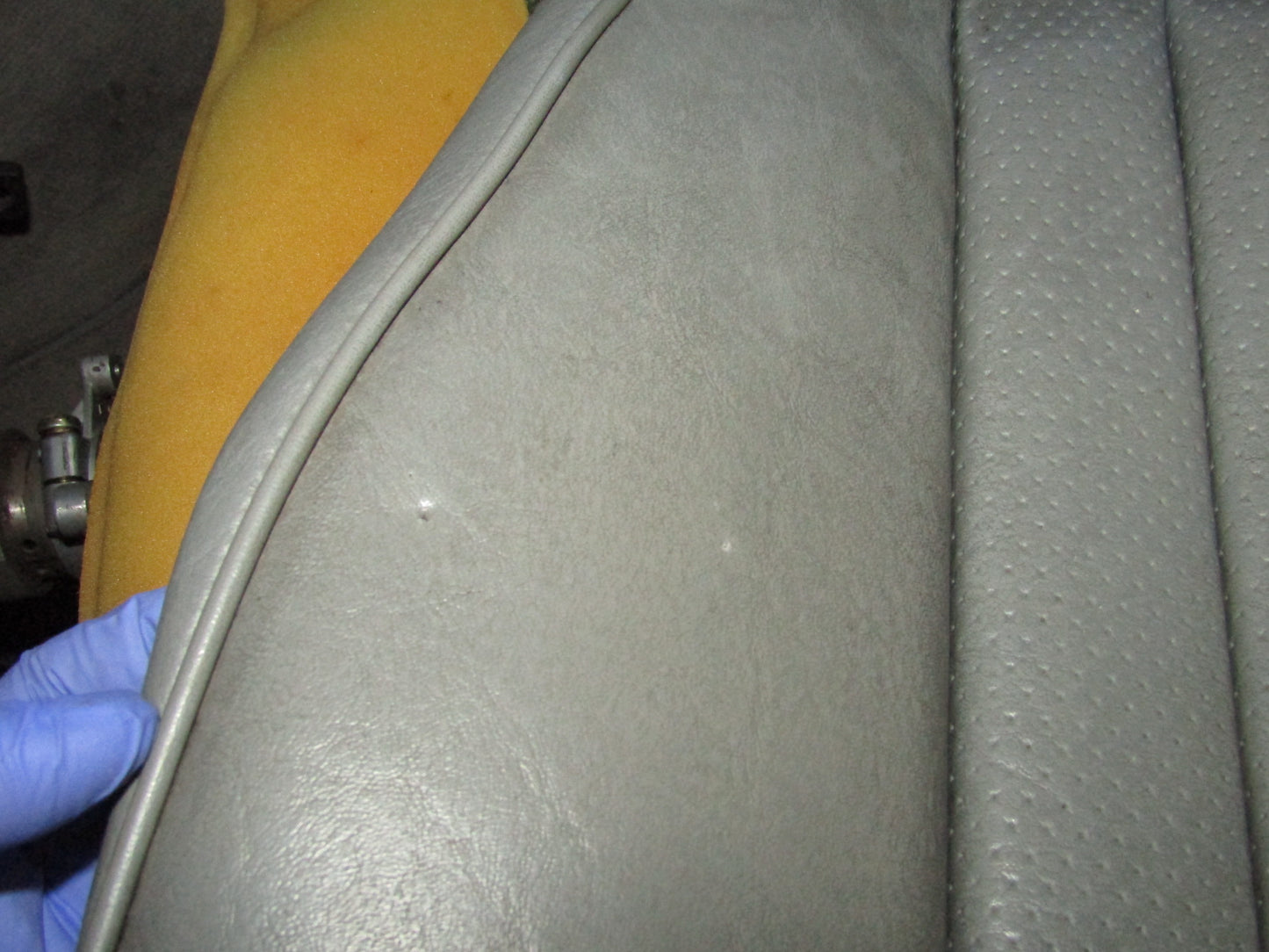 86-93 Mercedes Benz 300E OEM Front Bottom Seat Leather Skin Cover - Right