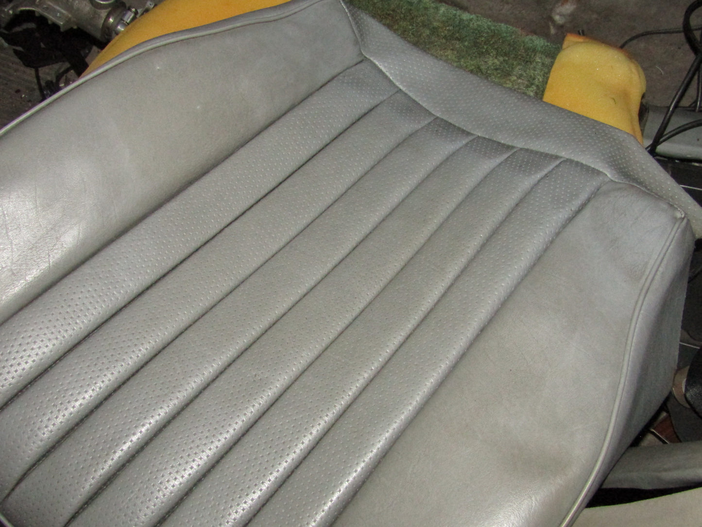 86-93 Mercedes Benz 300E OEM Front Bottom Seat Leather Skin Cover - Right