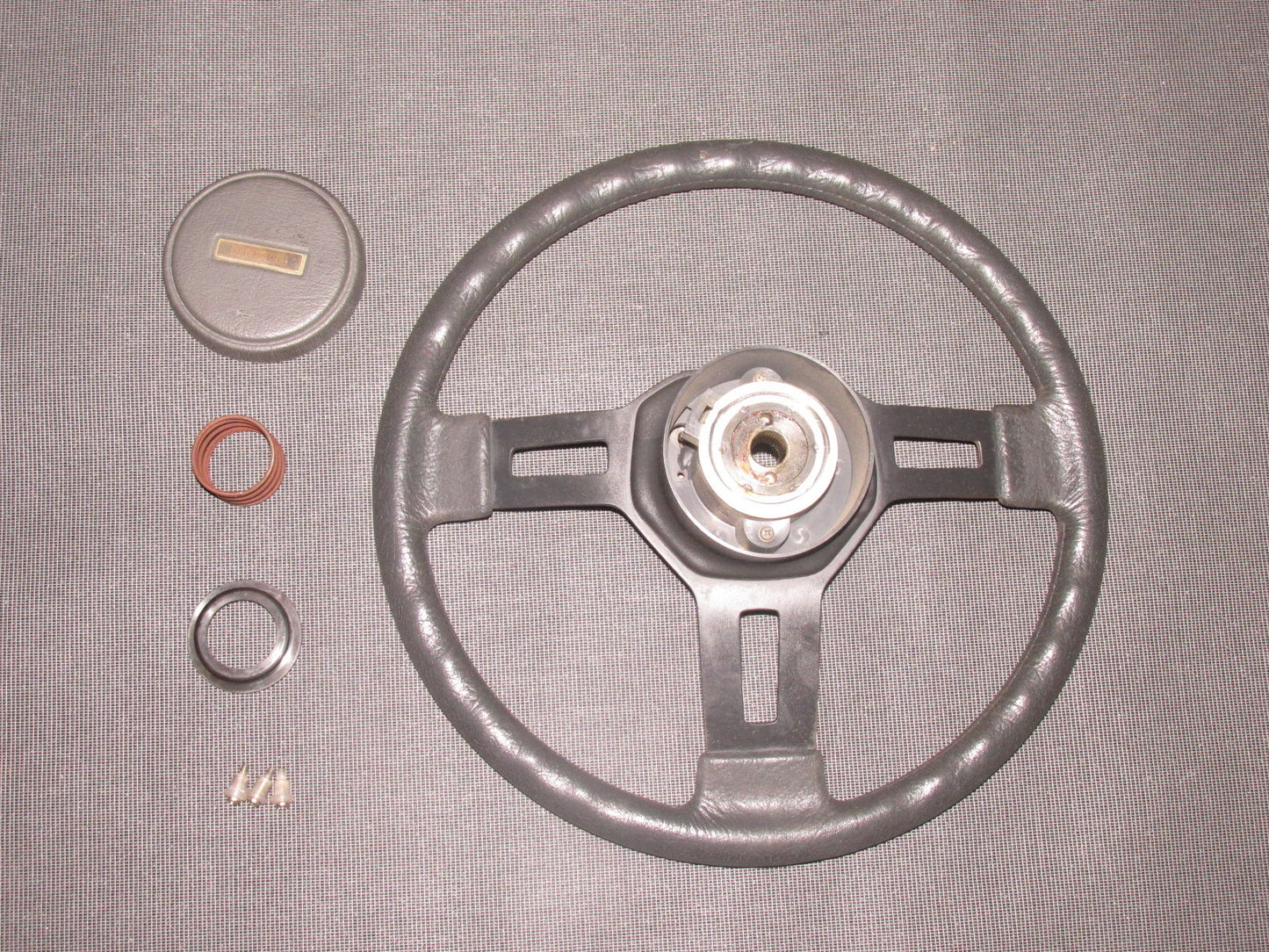 84 85 Mazda RX7 13B OEM Steering Wheel Assembly - Gray