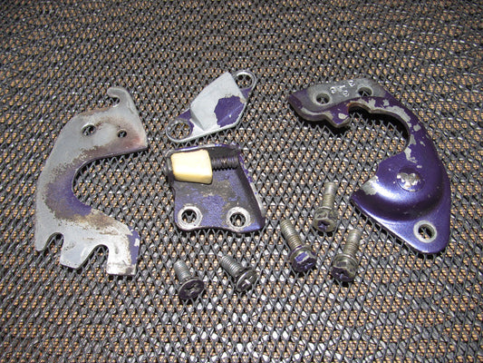 72 73 Datsun 240z OEM Door Latch Striker Bracket - Left Set