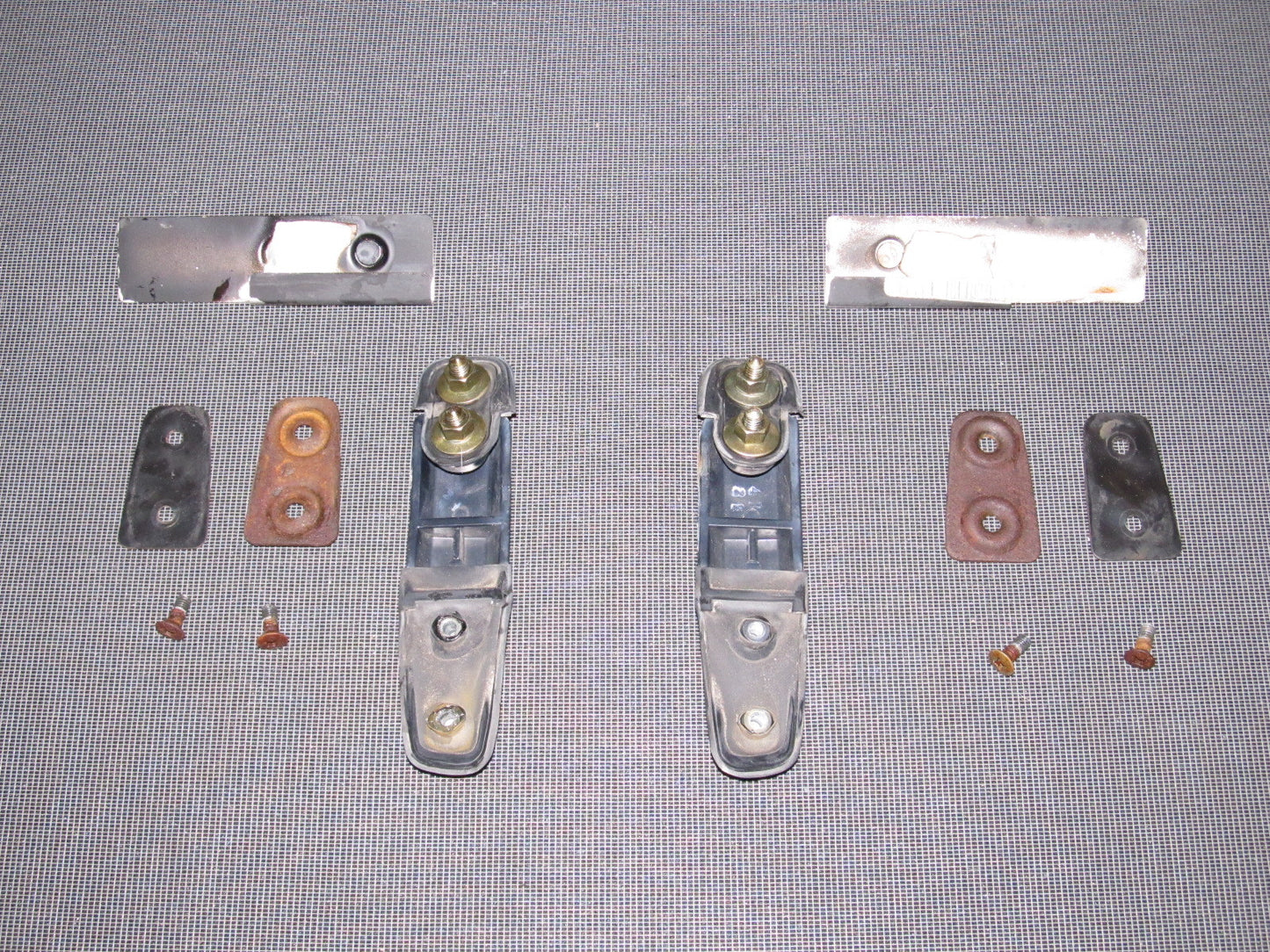 84 85 Mazda RX7 OEM Hatch Door Glass Hinges Set