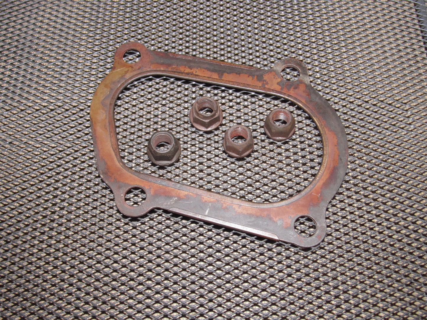 89 90 91 92 Toyota Supra OEM CT26 Turbo Outlet Gasket & Mounting Nuts - 7MGTE